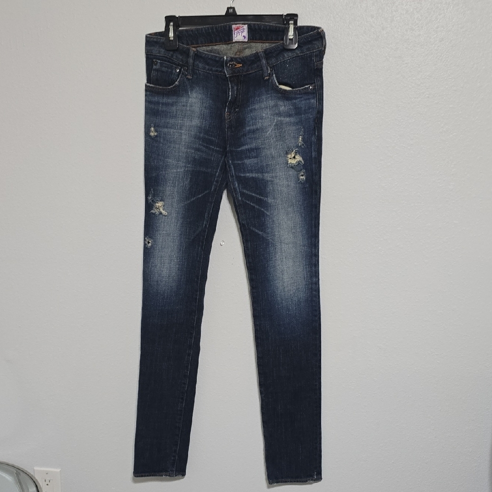 PRPS Indigo Denim Jeans with Orange Stitching